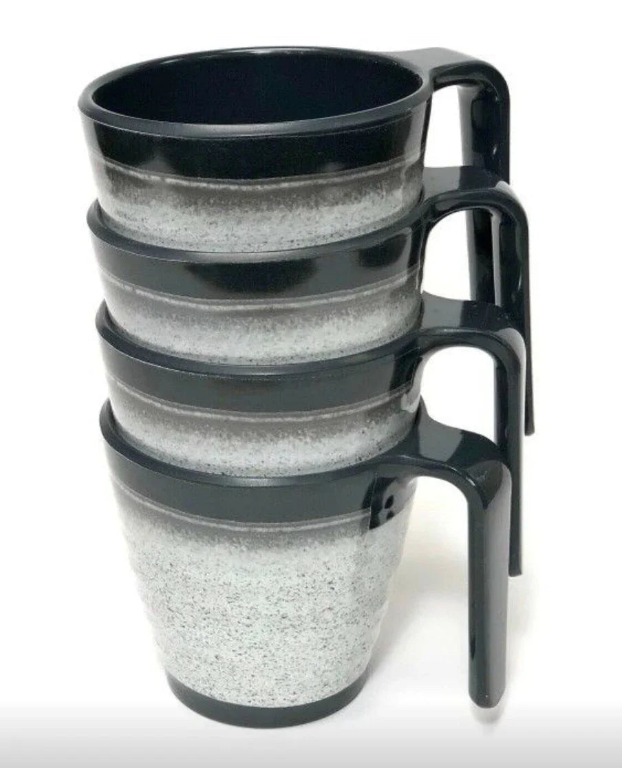 Flamefield Granite Melamine Mug Set x 4