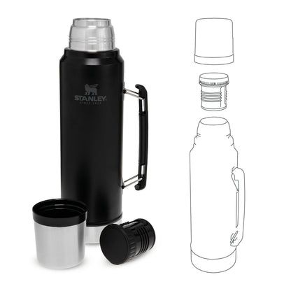 Stanley Classic Legendary Bottle 1L Matte Black Pebble
