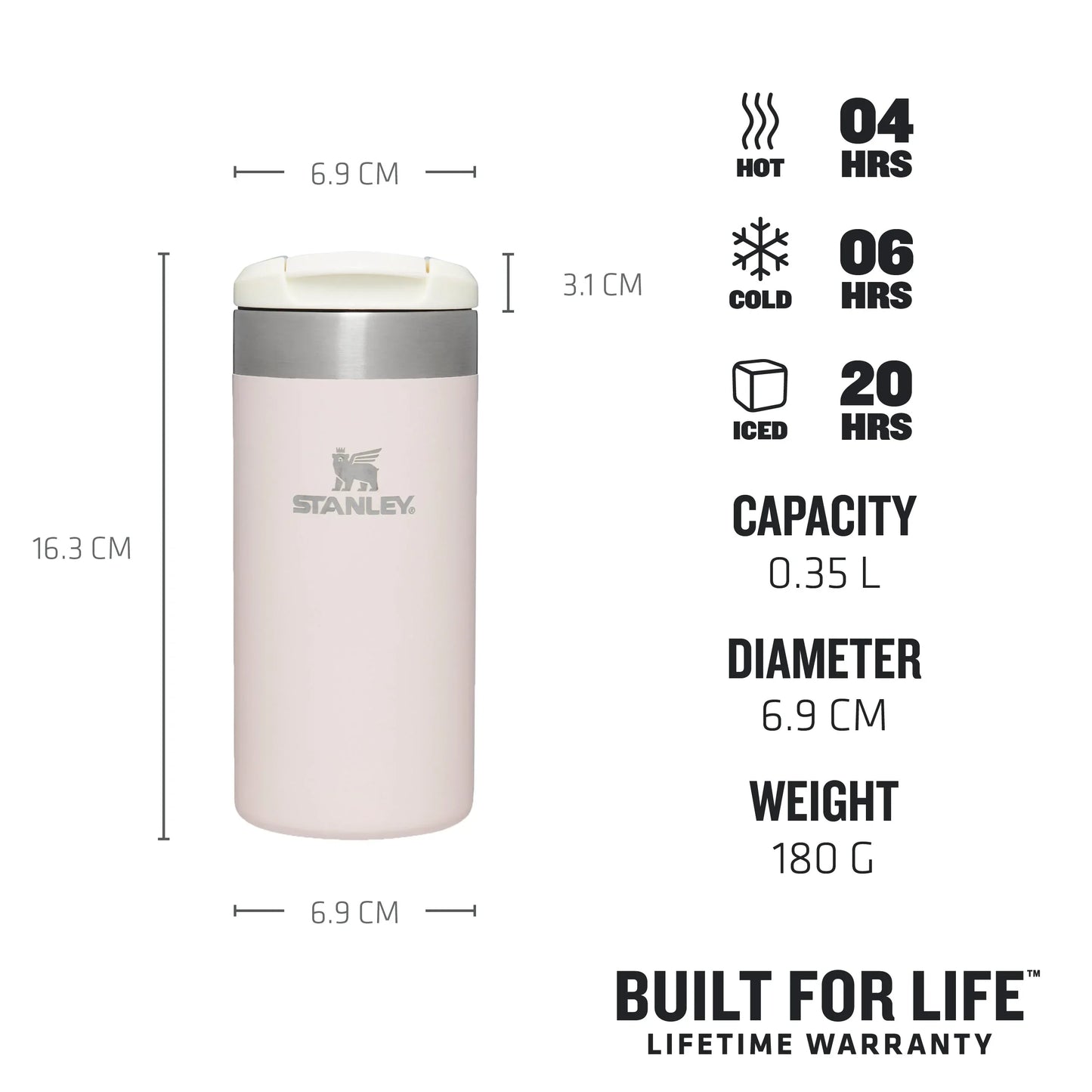 Stanley AeroLight™ Transit Mug 350ml Rose Quartz