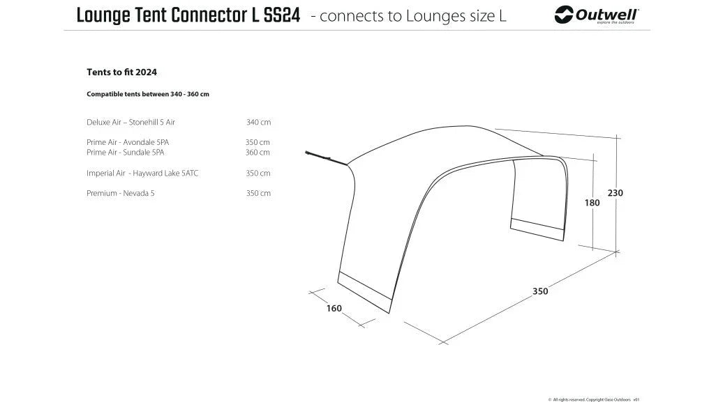 Outwell Lounge L Tent Connector