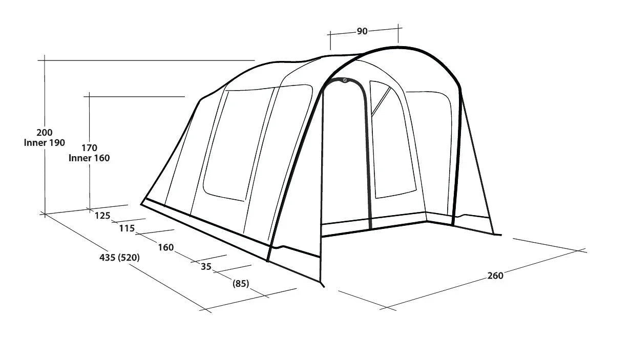 Outwell Monterey 4 Air Inflatable Tent 2026