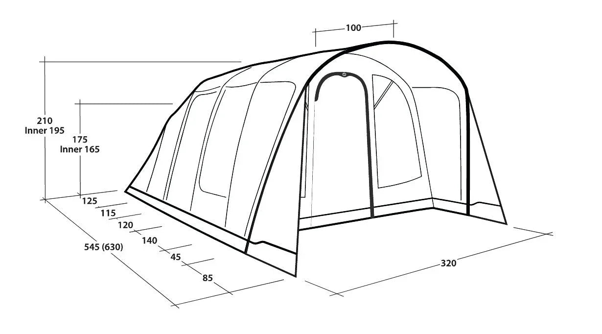 Outwell Colorado 5 Air Inflatable Tent 2026