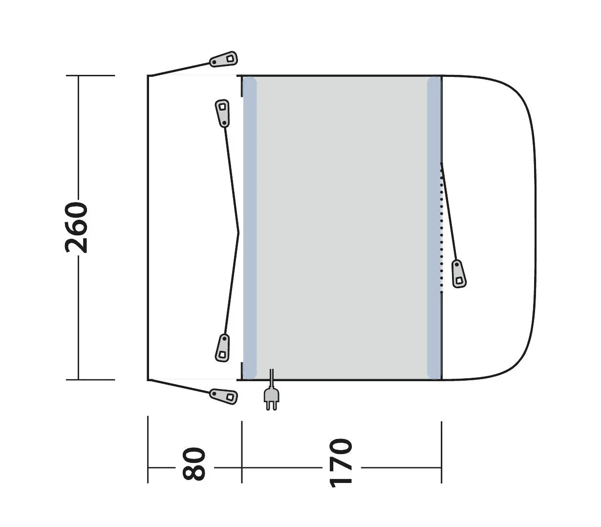 Outwell Santa Monica Air Driveaway Awning 2026