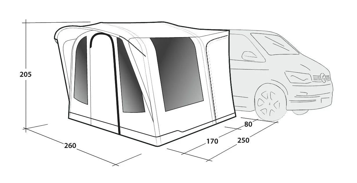 Outwell Santa Monica Air Driveaway Awning 2026