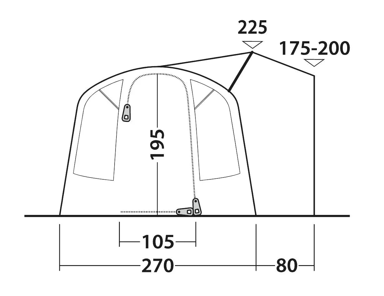 Outwell Talladega Air Driveaway Awning 2026