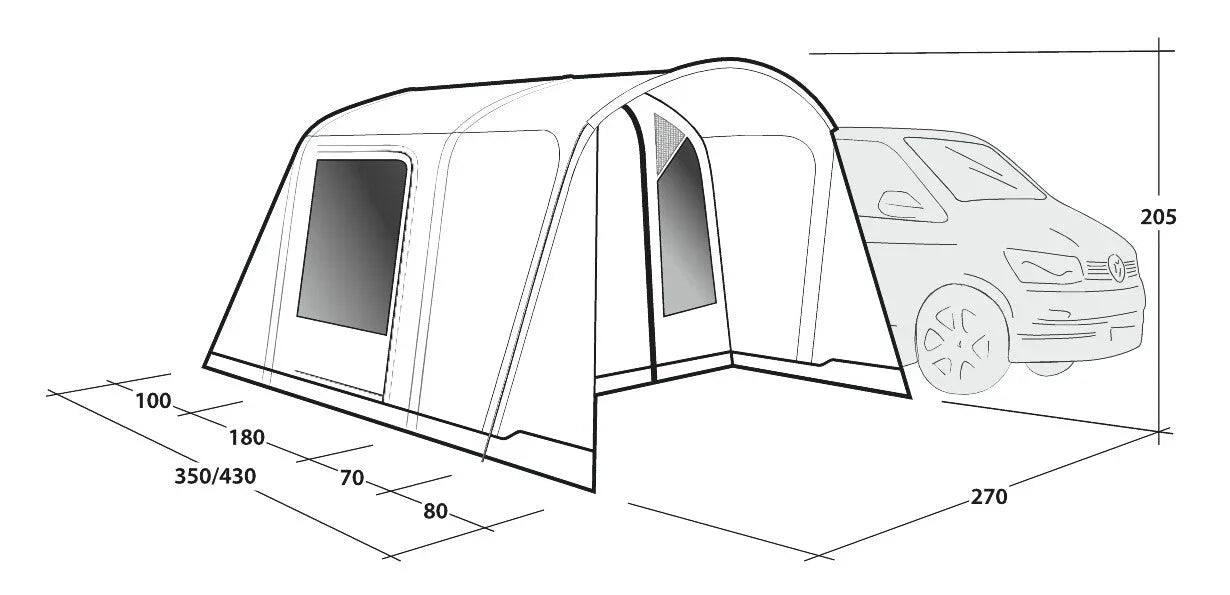 Outwell Talladega Air Driveaway Awning 2026