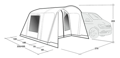 Outwell Talladega Air Driveaway Awning 2026