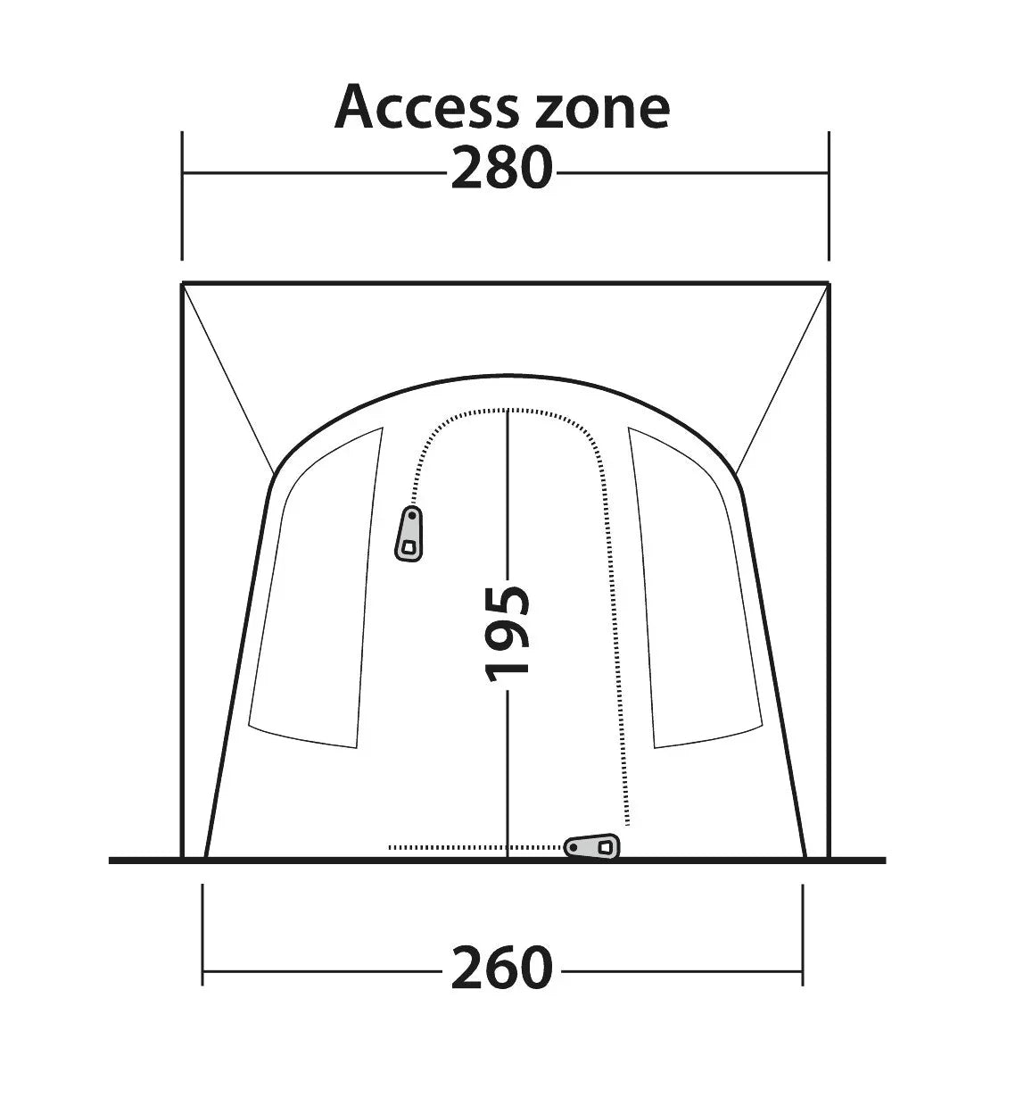 Outwell Santa Monica Air Mid/Tall Driveaway Awning 2026