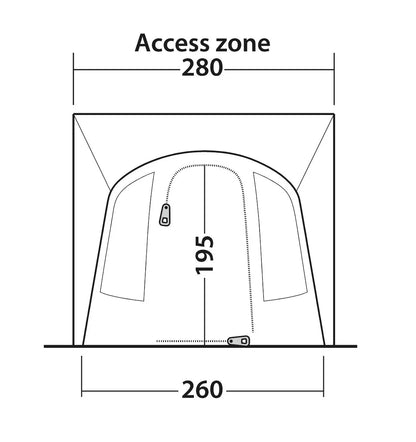 Outwell Santa Monica Air Mid/Tall Driveaway Awning 2026