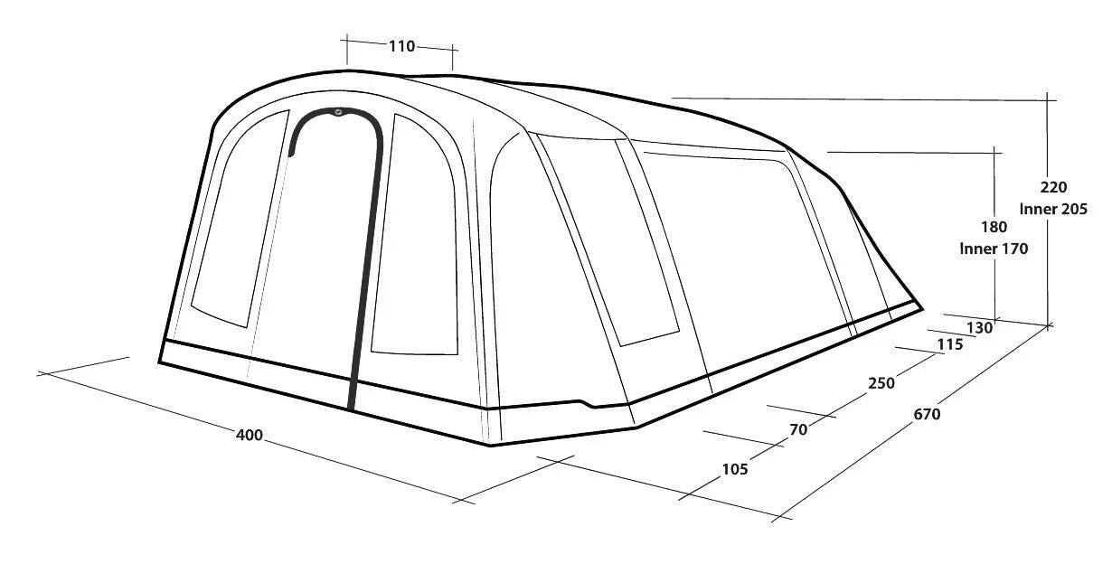 Outwell Sacramento 6 Air Inflatable Tent 2026
