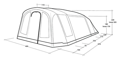 Outwell Sacramento 6 Air Inflatable Tent 2026