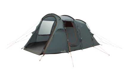 Grey Easy Camp tent with orange accents, ideal for camping adventures and outdoor gear needs.