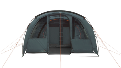 Easy Camp family tent with spacious interior and orange accents for outdoor camping adventures