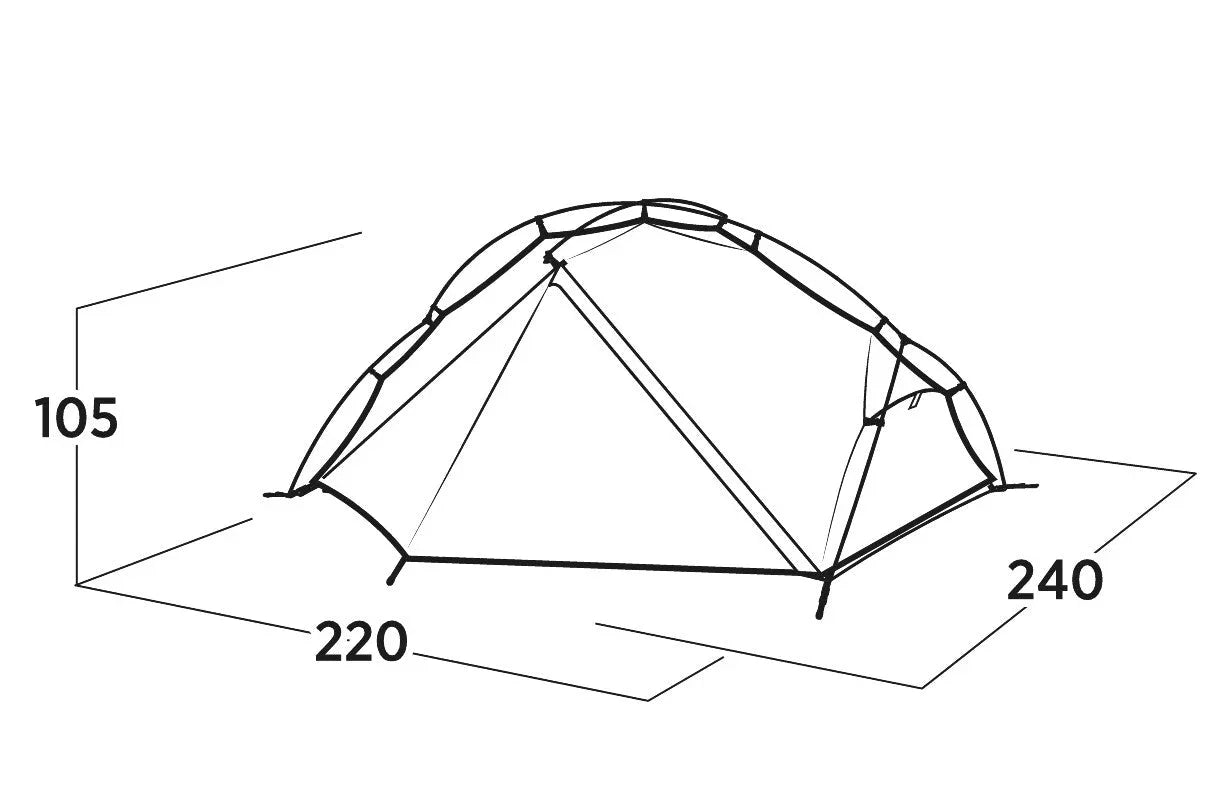 Camping tent dimensions diagram with measurements for outdoor adventures