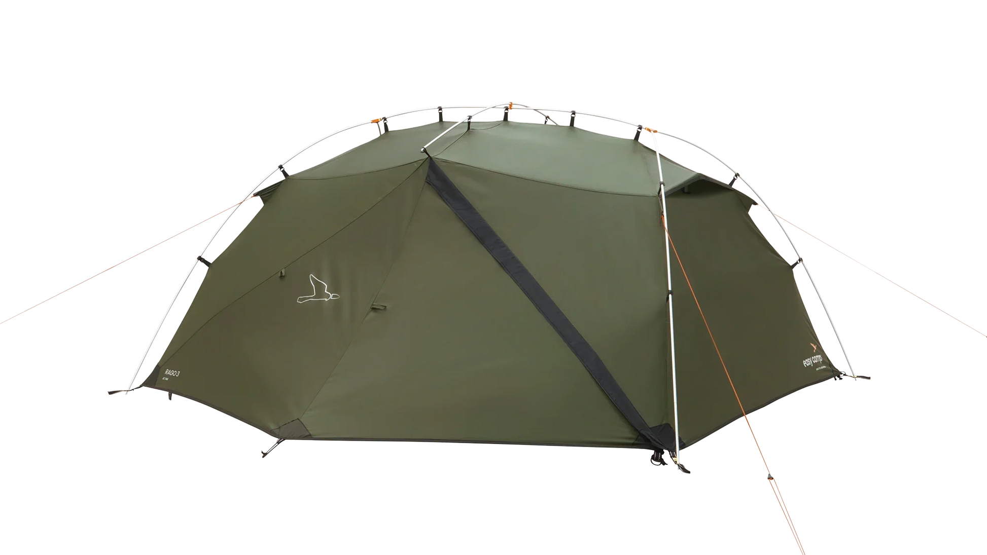 Green camping tent with easy setup poles and rainfly for outdoor adventures