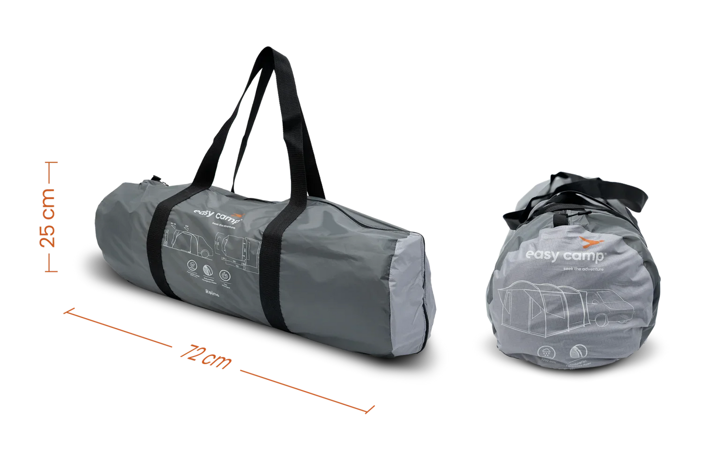 Easy Camp compact camping gear bag, 72cm x 25cm, ideal for outdoor adventures and caravanning