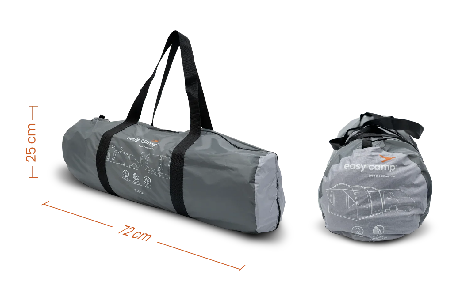 Easy Camp compact camping gear bag, 72cm x 25cm, ideal for outdoor adventures and caravanning
