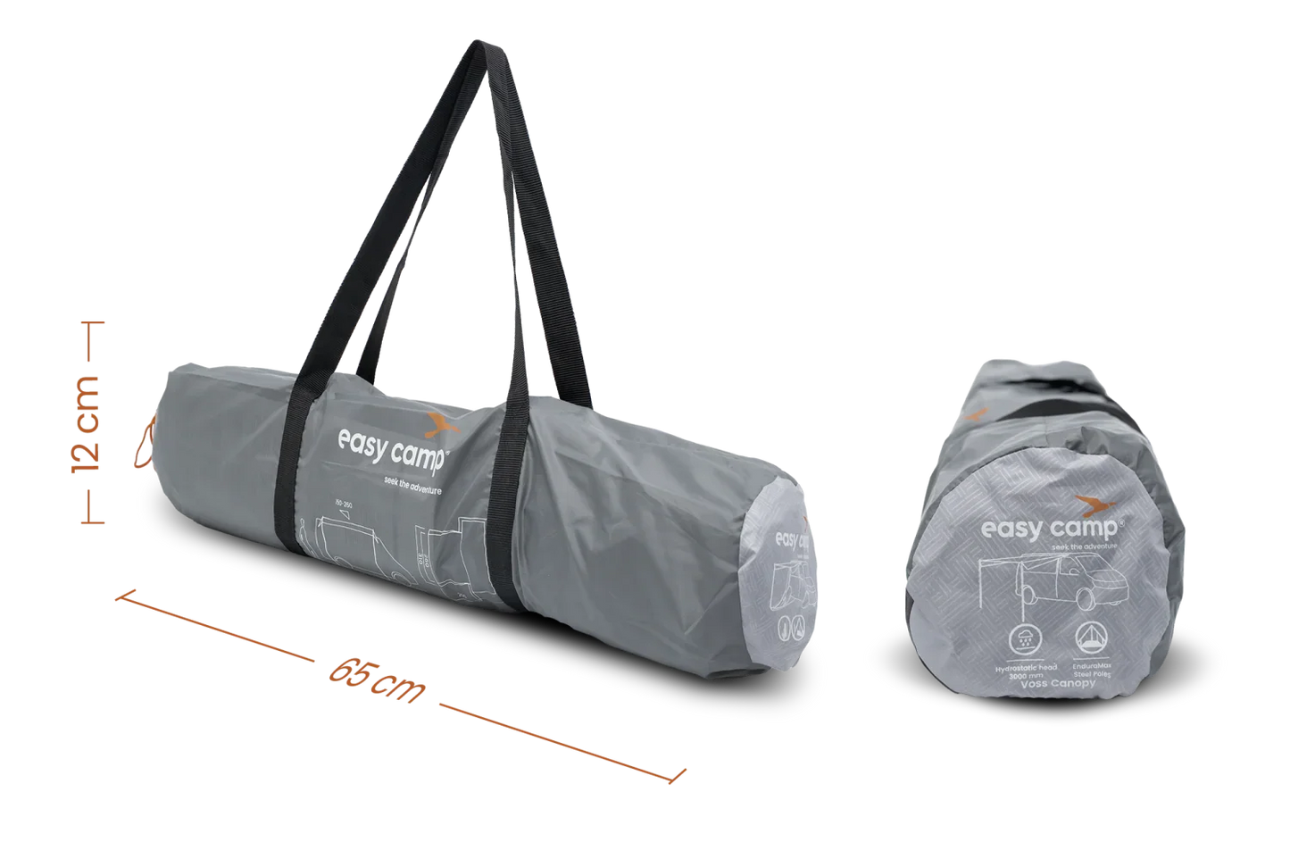 Easy Camp Voss Canopy carry bag, 65cm x 12cm, for outdoor camping and caravan adventures