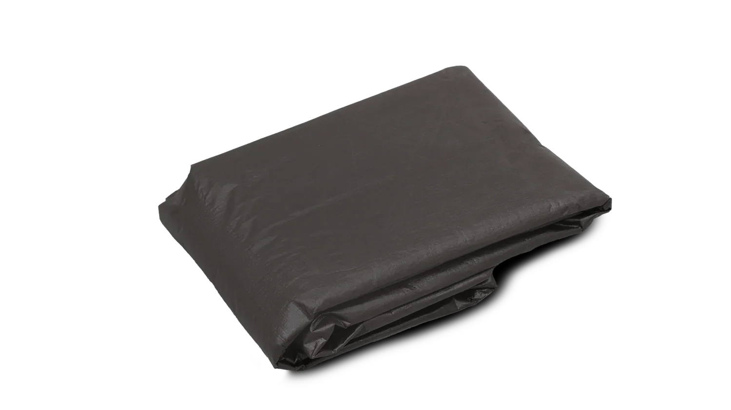 Black waterproof camping tarp for outdoor adventures and gear protection