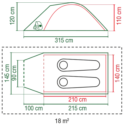 Coleman Darwin 2+ Tent Grey 2026