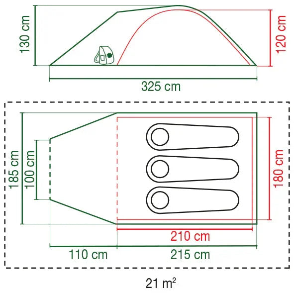 Coleman Darwin 3+ BlackOut® Tent Green 2026