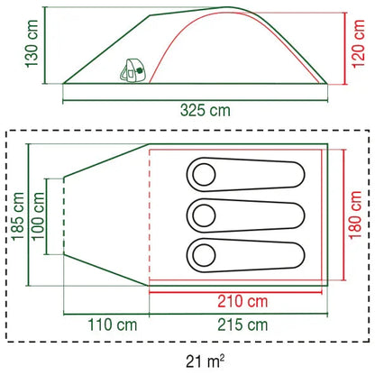 Coleman Darwin 3+ BlackOut® Tent Green 2026
