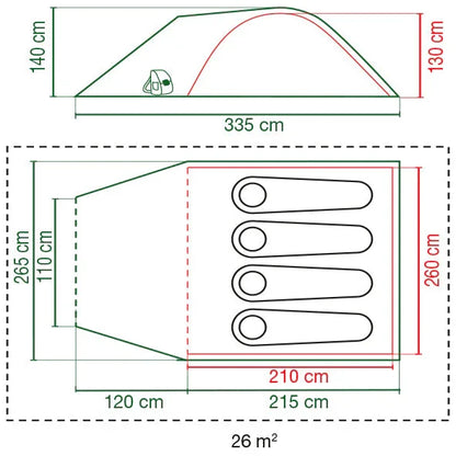 Coleman Darwin 4+ BlackOut® Tent Green 2026