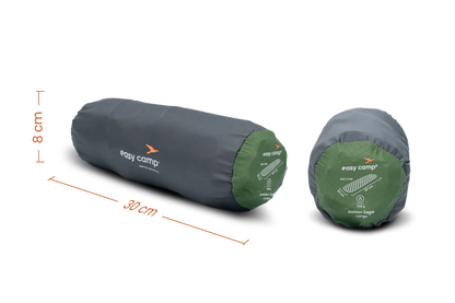Compact easy camp sleeping bag, 30cm x 8cm, ideal for camping adventures and outdoor gear essentials.