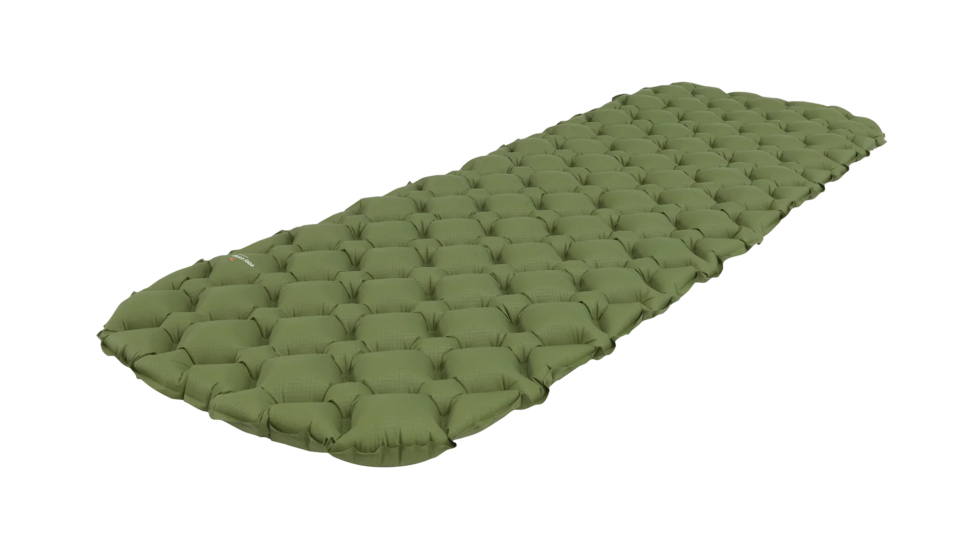 Olive green camping sleeping pad with quilted design for outdoor adventures