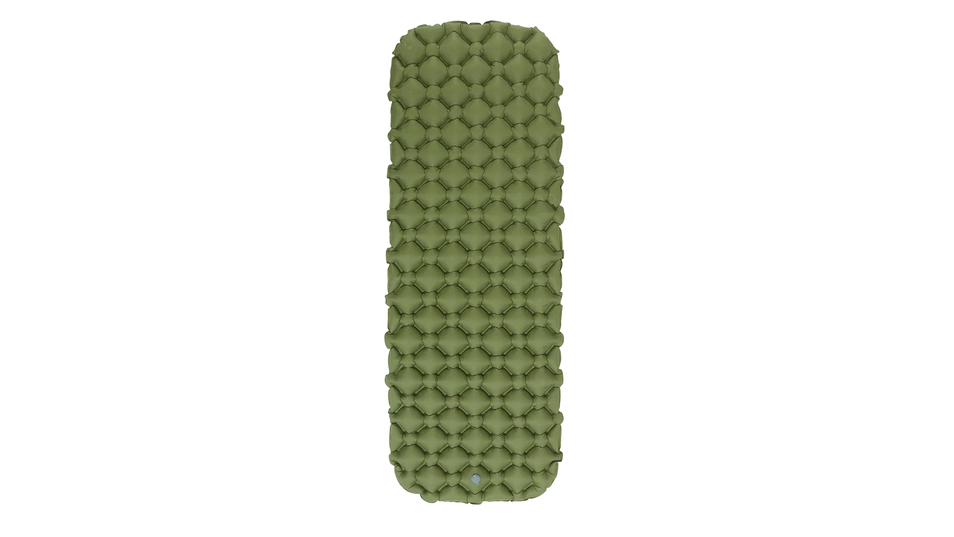 Olive green camping sleeping pad with quilted design for outdoor adventures