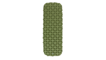 Olive green camping sleeping pad with quilted design for outdoor adventures