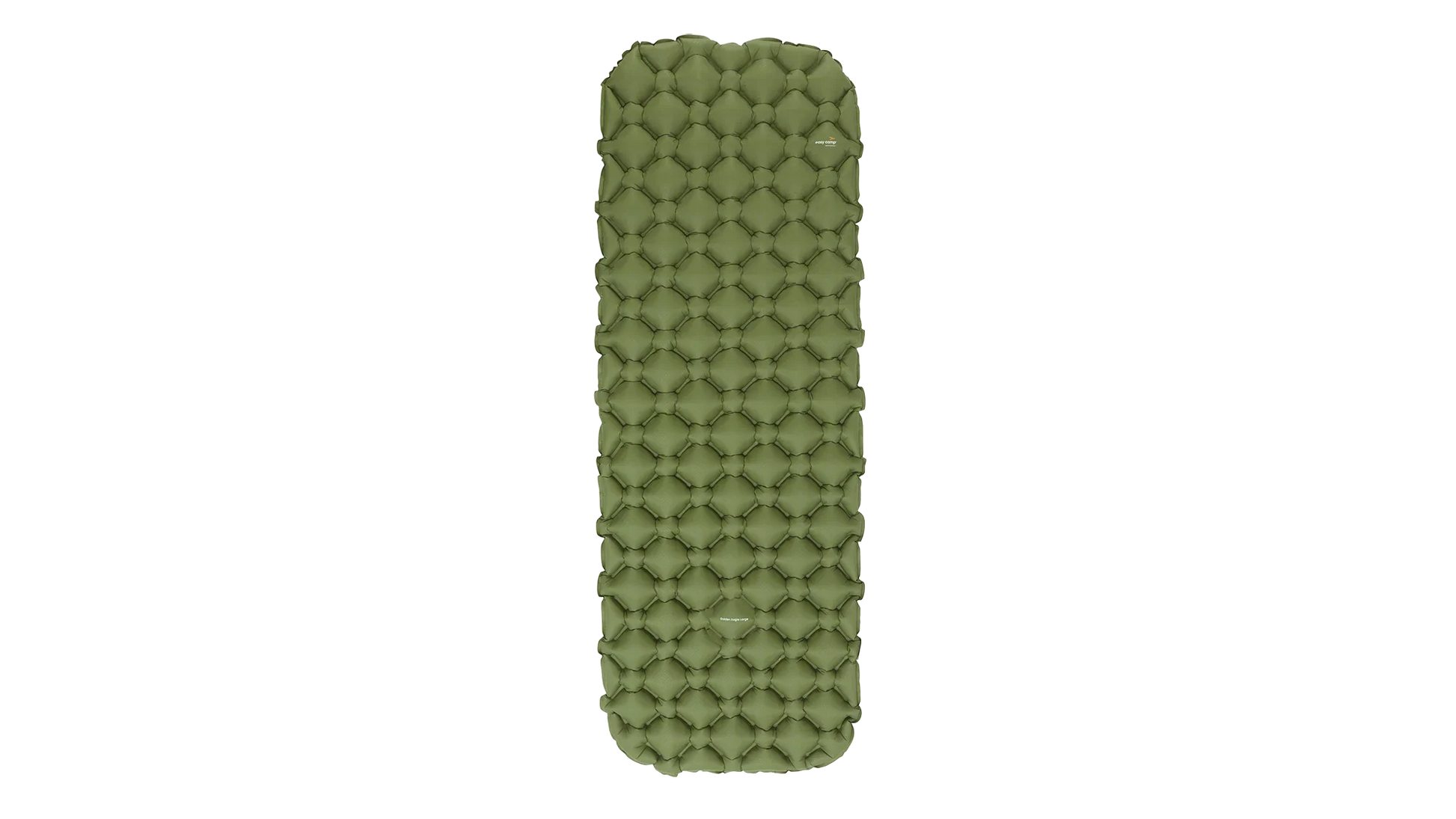Olive green camping sleeping pad with quilted design for outdoor adventures