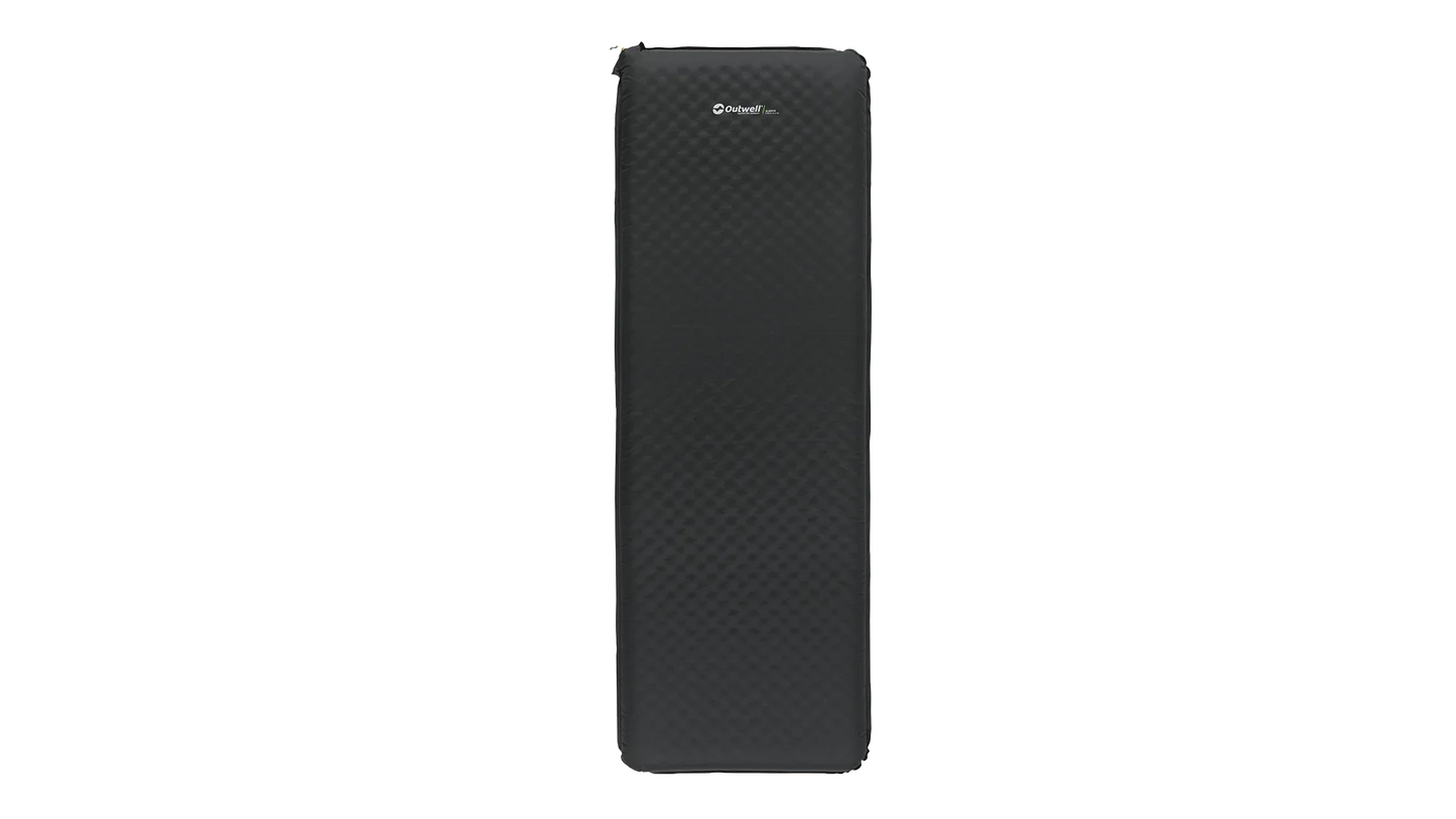 Black Outwell camping mattress with diamond texture for outdoor adventures