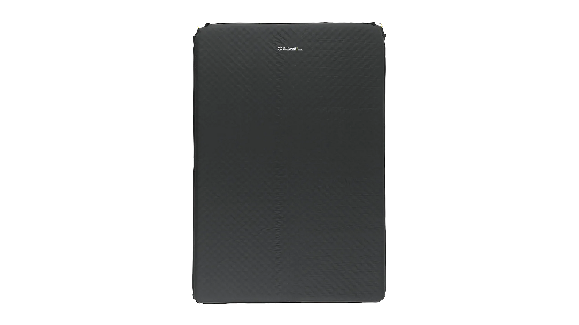 Black Outwell camping mattress with quilted design for outdoor sleeping comfort