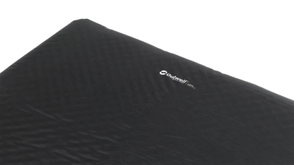 Outwell sleeping mat for camping and outdoor adventures, black inflatable mattress with brand logo