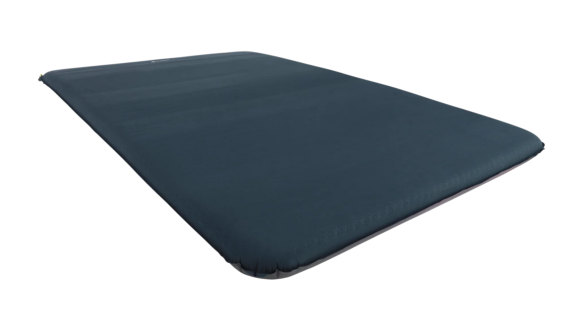 Dark blue inflatable camping mattress for outdoor adventures and comfortable sleeping