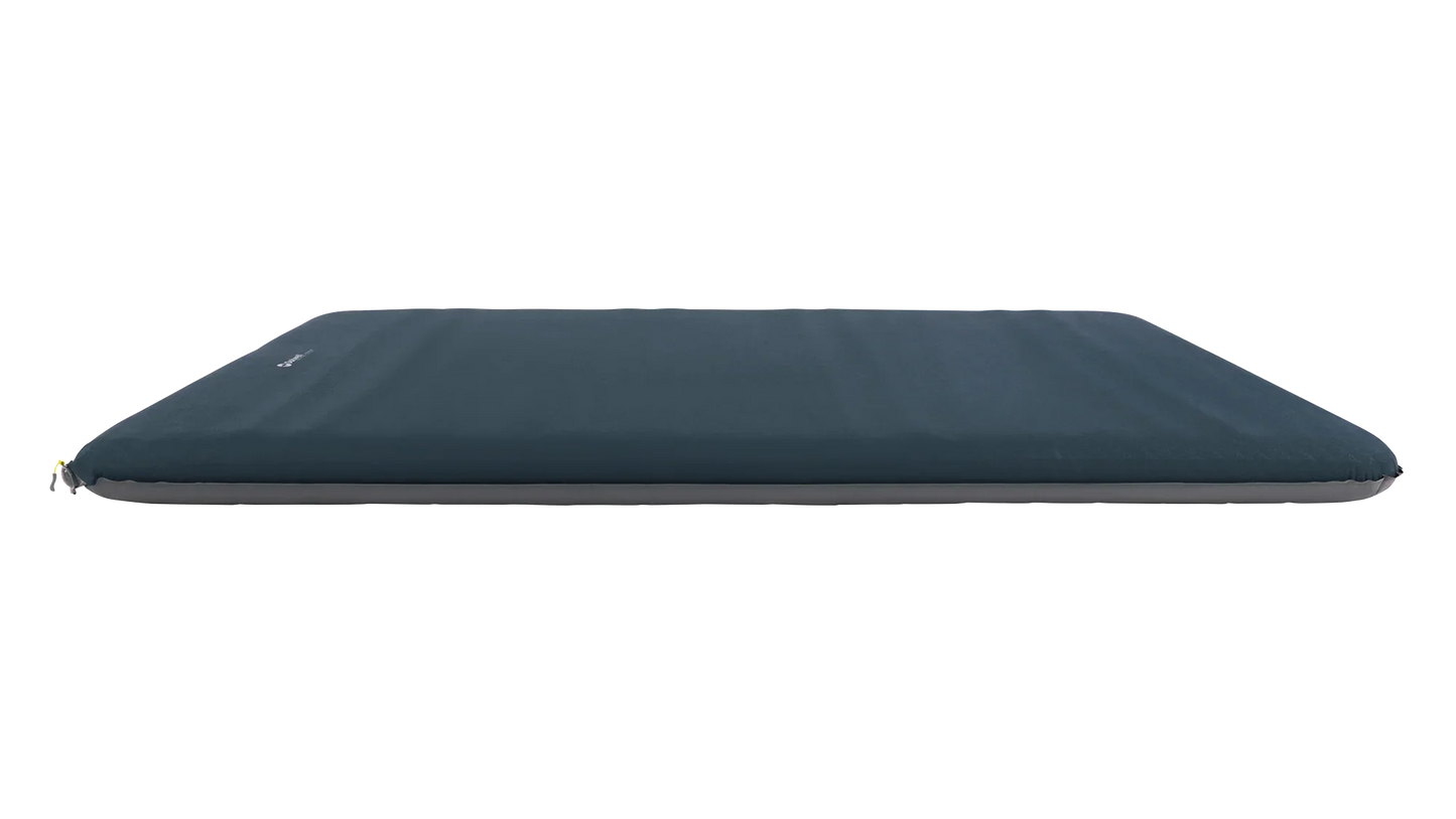Dark blue camping sleeping mat with gray base for outdoor adventures
