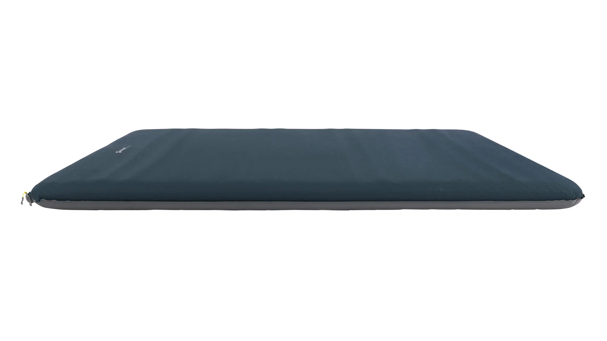 Dark blue camping sleeping mat with gray base for outdoor adventures