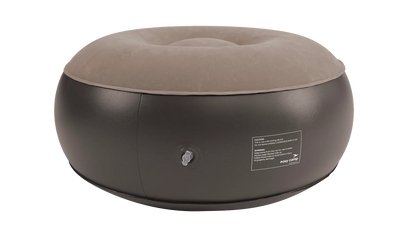 Easy Camp inflatable camping ottoman with plush top, ideal for outdoor relaxation and caravanning comfort