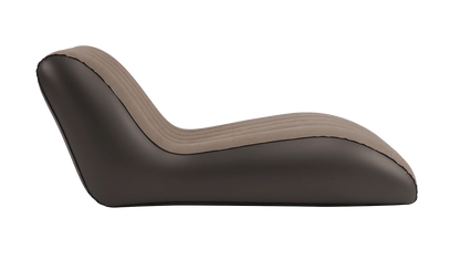 Inflatable camping lounger with ergonomic design for outdoor relaxation and comfort