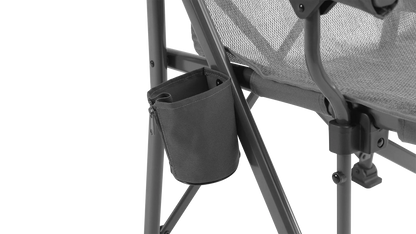 Portable camping chair with side storage pocket for outdoor adventures