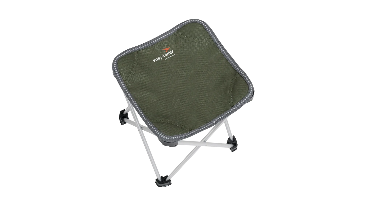 Compact green Easy Camp folding camping chair with metal frame for outdoor adventures
