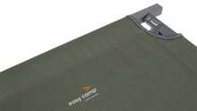 Easy Camp camping chair with olive fabric and metal frame detail
