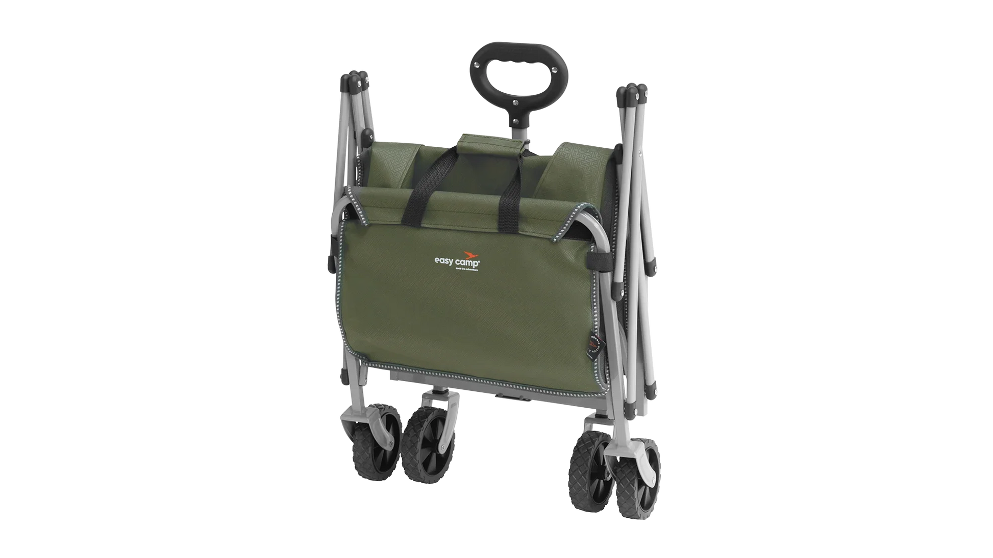 Green Easy Camp folding utility cart with four wheels for camping gear transport