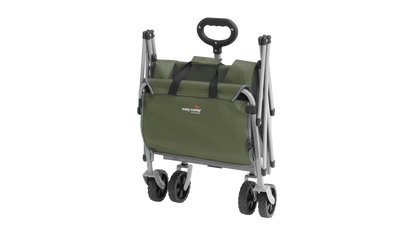 Green Easy Camp folding utility cart with four wheels for camping gear transport