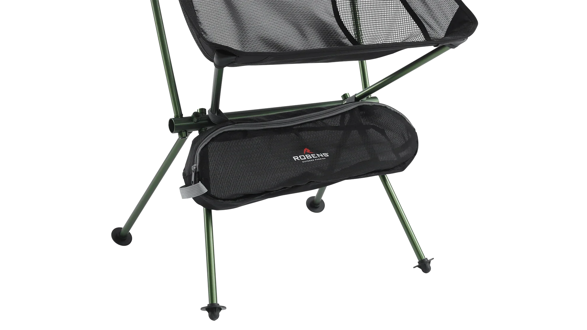 Robens portable camping chair with mesh seat and carry bag, ideal for outdoor adventures and caravanning trips.