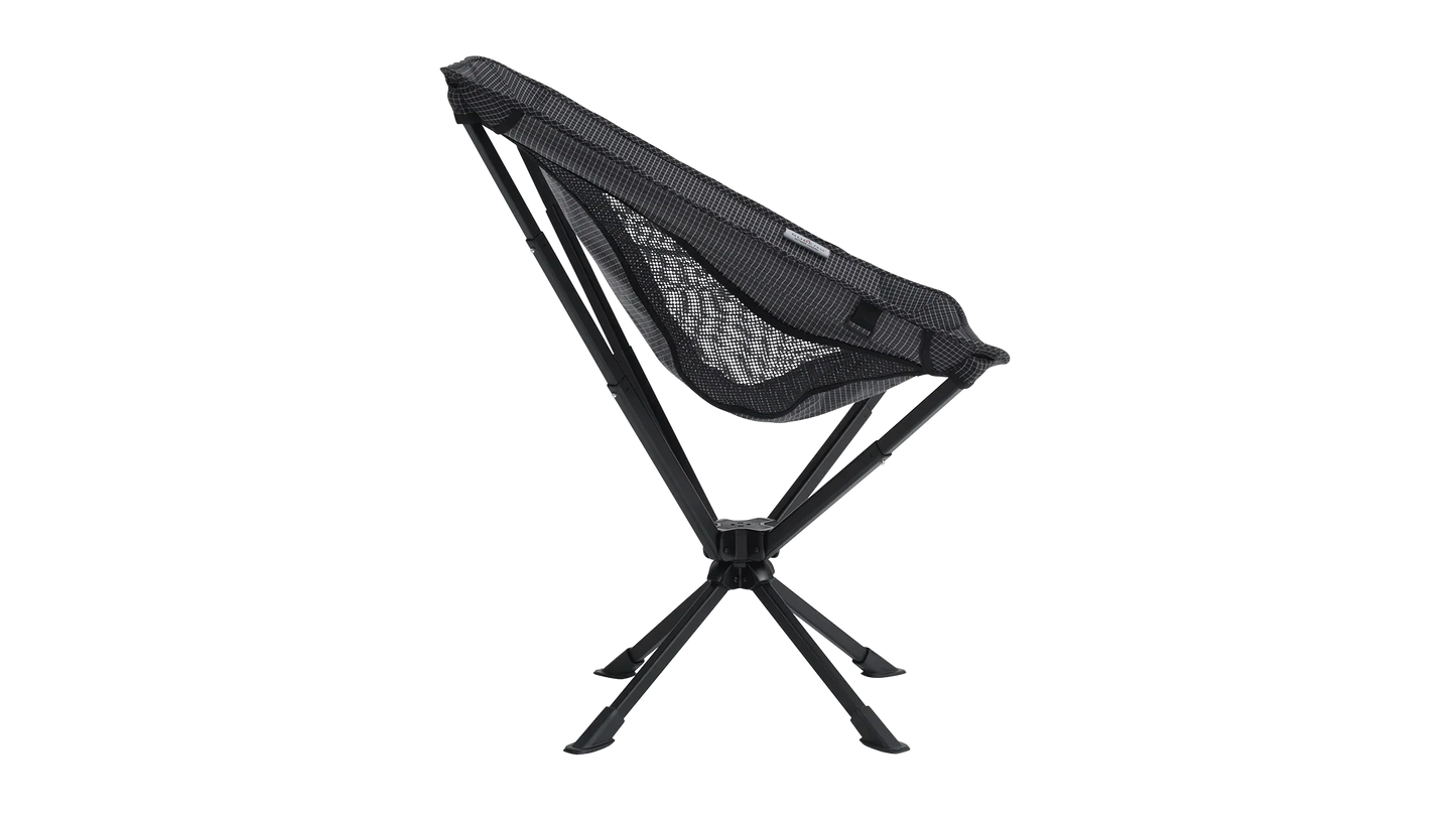 Portable camping chair with mesh back and sturdy black frame for outdoor adventures