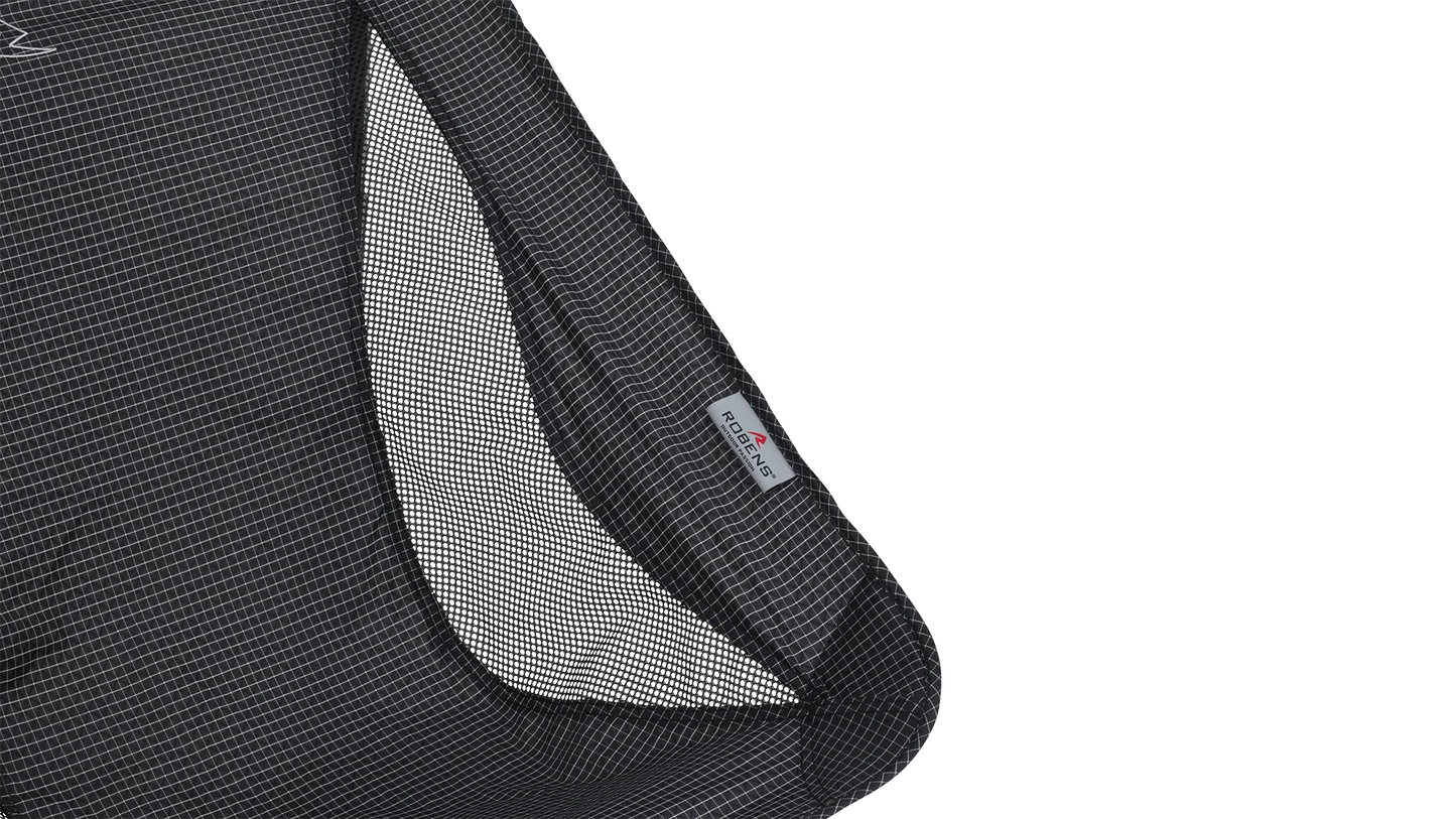 Robens camping gear with mesh ventilation and grid fabric design