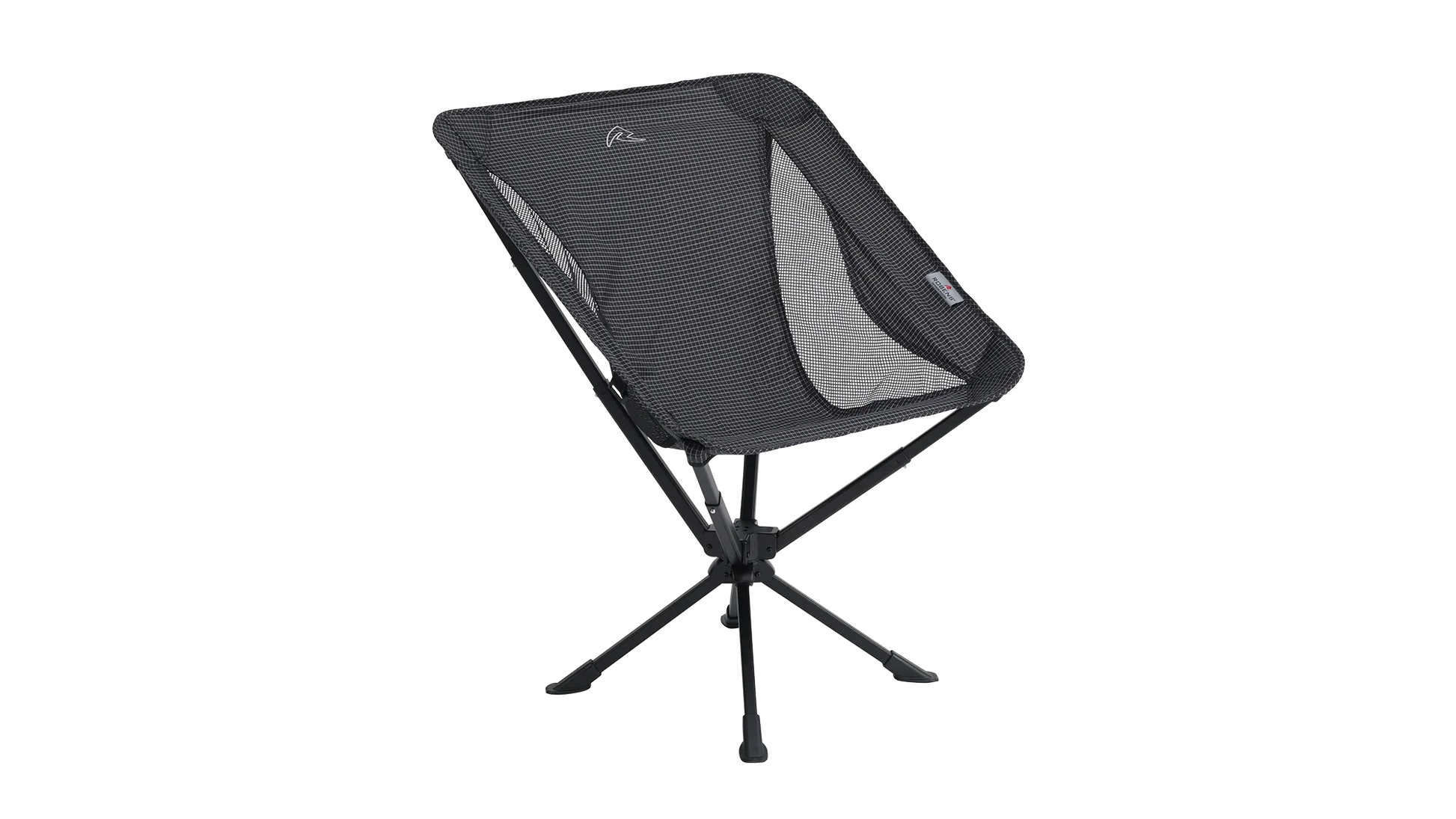 Portable camping chair with mesh back and foldable legs for outdoor adventures