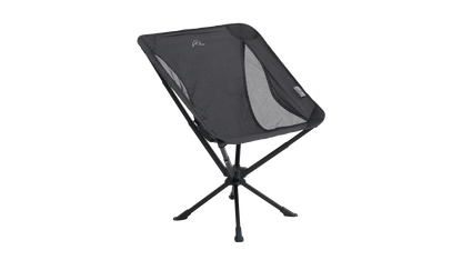 Portable camping chair with mesh back and foldable legs for outdoor adventures
